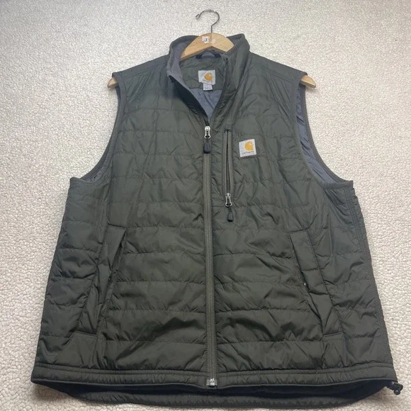 Carhartt Vest Mens L Green 102286 Gilliam Rain Defender Insulated Lightweight - Picture 2 of 10
